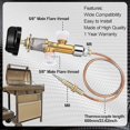 thumbnail image 3 of Low Pressure Gas Lpg Fireplace Failure Safety Control Valve Kit Gas Heater Thermocouple Replacement 5/8-18unf, 3 of 4