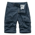 thumbnail image 2 of cllios Men's Cargo Shorts Outdoor Hiking Athletic Shorts Classic Workwear Cargo Shorts with Multi Pockets Mens Cargo Shorts Blue,L, 2 of 5