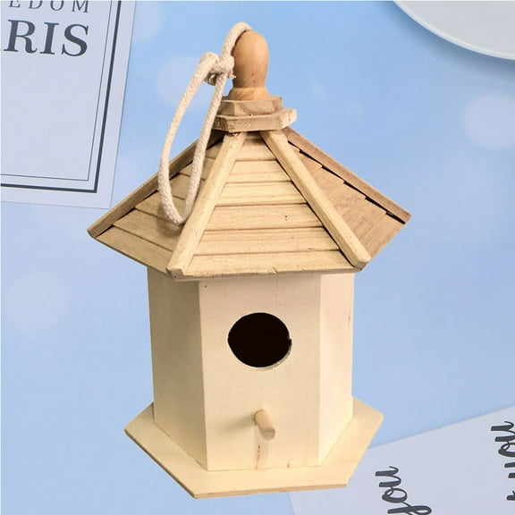 GOOHOCHY 1Set Rustic Wood Birdhouses For Outside Decorative Home Ornaments