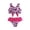 Hot Pink, variant on REDARER Summer Girls Bowknot Leopard Printed Ruffles Two Piece Swimwear Swimsuit Bikini,Girls Swimsuit,5-6 Years