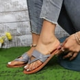 thumbnail image 5 of OKBOP Open Toe flat sandals for women flat T-Bar Slide Flat Arch Flat Heel Arch Support Flatform flat sandals for women, 5 of 5