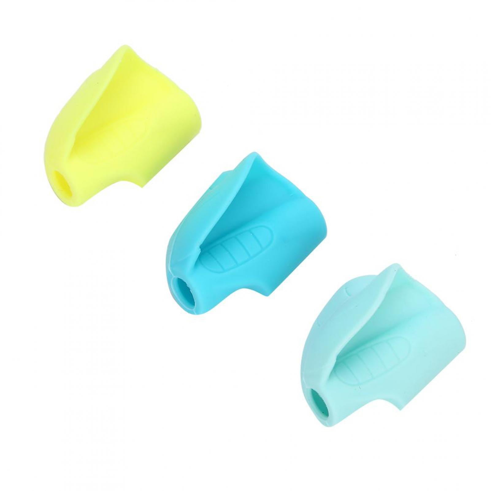 3x 2/3-finger Grip Writing Tool Silicone Kid Baby Pen Pencil Holder Help Learn 