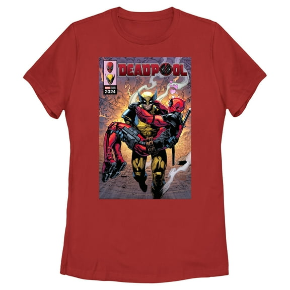 Women's Marvel: Deadpool & Wolverine Hug Poster Graphic T-Shirt