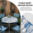 thumbnail image 4 of Navy Blue Coral Round Fitted Tablecloth with Elastic Edge, Waterproof Table Cloth Table Cover for 55"-60" Tables, Summer Beach Coastal Ocean Nautical Tablecloths for Dining Picnic Indoor Outdoor, 4 of 9
