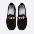 thumbnail image 5 of Metal Gold Chain Decor Slip-on Comfort Flat Nurse Loafers Women Shoes Non Slip Shoes for Women Ladies Mesh Walking Shoes Fit Knit Breathable Womens Shoes Dressy Casual Work Nursing Shoes, 5 of 8