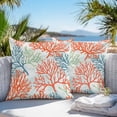 thumbnail image 5 of Waterproof Throw Pillow Covers Set of 2, 18x18 Inch Ocean Coral Decorative Pillowcases Outdoor Pillow Slip Cushion Covers Set for Couch Tent Abstract Boho Gradient Coastal Polka Dots, 5 of 7