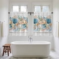 thumbnail image 4 of Vintage Beach Coastal Kitchen Curtain for Berdoom Living Room Cafe 54 Inch Length, Nautical Shell Starfish Coral Summer Tiers Curtains Light Filtering Drapes Window Treatment 2 Panels 52"Wx54"L, 4 of 8