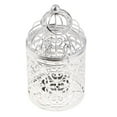 thumbnail image 1 of thinsony Electroplated Metal Birdcage Shape Tea Light Candle Holder B-Silver, 1 of 8