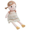 Goodsmann Lovely Spring Girl Wearing Floral Dress Baby Stuffed Cloth Dolls Kids Huggable Plush Toys, Doll Girl Cuddly Soft Snuggle Play Toy, Good Gift For kids children (Brown Floral, L) 9922-0011-02