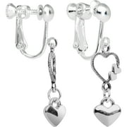 Body Candy Open Your Heart Dangle Clip On Earrings