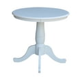 thumbnail image 5 of 30" Round Top Pedestal Wood Table with 2 Dining Chairs in White, 5 of 6