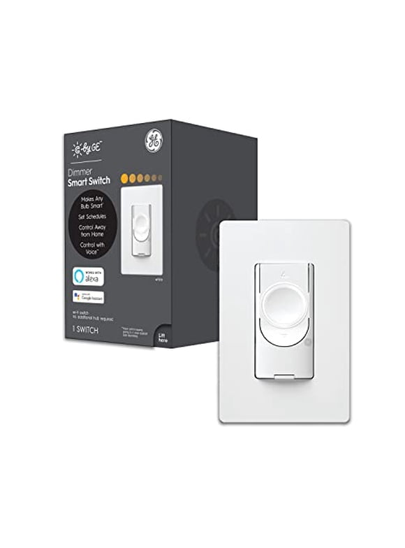C by GE Dimmer Smart Switch, Neutral Wire Required, Bluetooth and 2.4 GHz WiFi, Alexa and Google Home Compatible without a Hub (Packaging May Vary)