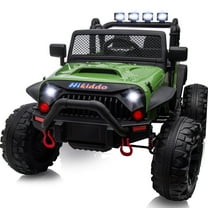 Hikiddo 24 Volt Ride on Toys, 2-Seater Ride on Truck Electric Car for Big Kids with Remote, Bluetooth - Green