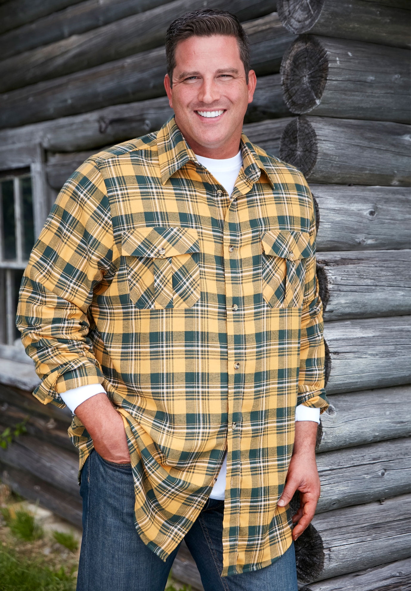 Tall Plaid Flannel Shirt 