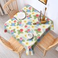 thumbnail image 2 of Pioneer Flower Floral Print Pattern Square Tablecloth, Waterproof Wipeable Spillproof Washable Table Cover for Home Kitchen Party Decor, 42"x42", 2 of 6