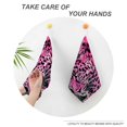 Autua Leopard QuickDry Hand Towels 11.8x11.8in, Soft Absorbent