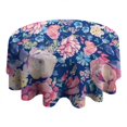 thumbnail image 4 of Pioneer Flower Round Tablecloth 60" X 60",Wrinkle Wipeable Table Cloth for Kitchen Dining Room Picnic Patio Party, 4 of 6
