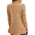 thumbnail image 3 of Baqcunre Blazer For Women 2023 New Small Suit Jacket Women's Casual Long Sleeve Lapel Button Coat In A Solid Color Womens Jacket Womens Fall Fashion 2023 Khaki S, 3 of 3