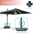 thumbnail image 7 of FLAME&SHADE 11.5*9FT Rectangular Cantilever LED Umbrella For Your Outdoor Space – Solution-Dyed Fabric, Aluminum Frame, and Innovative 360° Rotation System,Black, 7 of 7