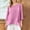 Pink, variant on Summer Fridays GaThRRgYP Womens Blouses 3/4 Sleeve,Women's Spring and Summer Short Sleeved Solid Color Short Sleeved Mesh Splicing T-shirt Khaki S