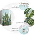 thumbnail image 6 of Shower Curtain Blue Cactus Bathroom Curtains with Hooks, Waterproof Fabric Summer Tropical Plants Floral Bath Shower Curtains Set for Bathroom Bathtubs Decor 36x72 Inch, 6 of 8