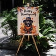 thumbnail image 4 of Happy Thanksgiving Newfoundland Welcome Thankful Fall Autumn Pumpkin Vertical Matte Canvas Poster Newfie Dog Lover Gifts Wall Art Home Decor - 02021, 4 of 5