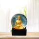 thumbnail image 3 of Estatua de Buda sentado budismo tailandés meditando hogar y jardín escultura Base negra, 3 of 9