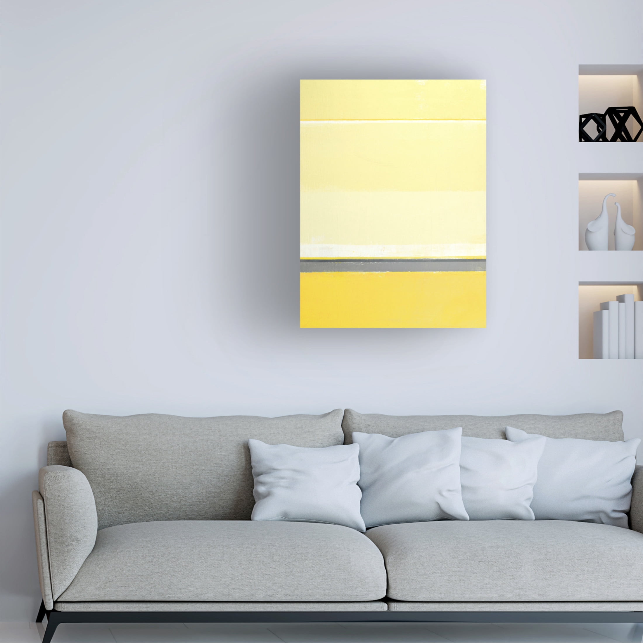 Canvas Wall Art - Incado 'Yellow Mellow' Wall Art for Living Room, Bedroom, or Office Décor by Trademark Fine Art - 18 x 24 Inches