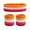 AB180 Red, variant on Tisuna Headbands Set For Women Men, Moisture-Wicking Stretchy 1 Headbands With 2 Wristbands Color Block Matching Set For Sport Workout