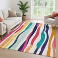 thumbnail image 6 of Addison Rugs Mayfield Premium Machine Washable Transitional Stripes Ivory Rectangle Rug, 3' x 5', 6 of 6
