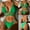 Green, variant on iTNHFP Plus Size Swimwear Women’S Sexy Brazilian Bikini 2 Piece Spaghetti Strap Top Thong Swimsuit Bathing Suit