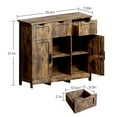 thumbnail image 2 of Aukfa Wood Accent Cabinet, Sideboard Storage CabinetW/ 2 Door for Hallway Entrance Home Decor,Brown, 2 of 7