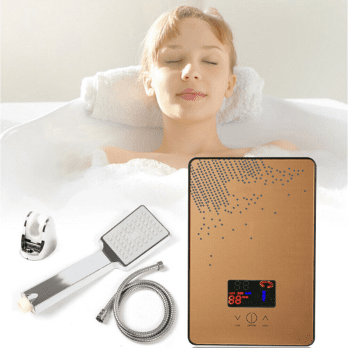 OUKANING 4500W Instant Electric Hot Water Heater Shower Set with Shower