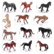 thumbnail image 3 of Juego de figuras de caballos en miniatura mundialmente famosas, 12 piezas para niños mayores de 3 añ, 3 of 3