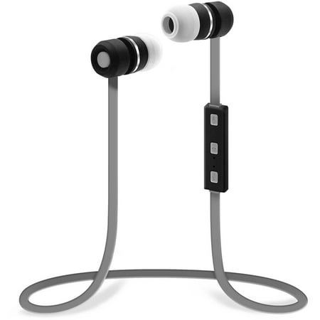 bluetooth earbuds wireless buds rechargeable mic microphone sentry line gray headphones mobilespec walmart ear