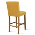 thumbnail image 4 of Veryke Upholstered Counter Height Dining Chair, 26" H Seat Height Barstool, Set of 2, Yellow, 4 of 8