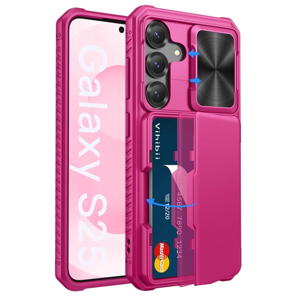 Funda tipo cartera Vihibii para Samsung Galaxy S25 con tarjetero