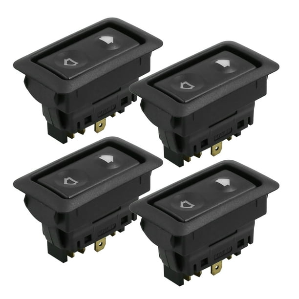 4pcs DC 12V 6 Pins Momentary Electric Power Window Switch w Light for