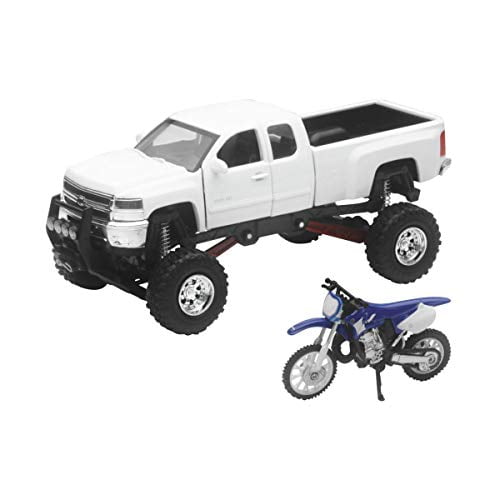 1/32 Scale Basic Four Wheeler ATV Bike w/ Rider and Trailer Plastic New-Ray Toy 
