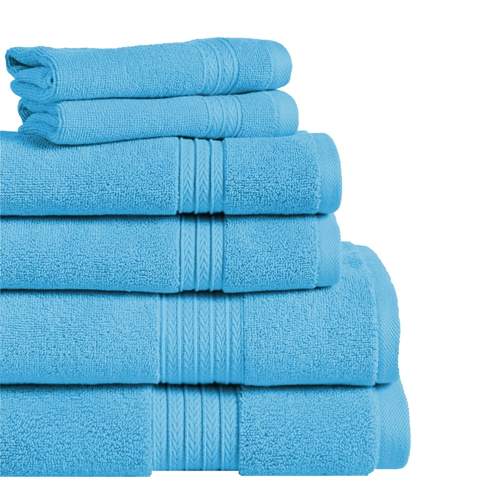 Summit 6Piece 100 Cotton Bath Towel Set in Peacock