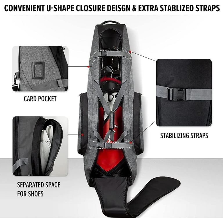 OutdoorMaster Padded Golf Club Carry Bag with Sided Cover