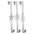 thumbnail image 5 of Christmas Wreath Hanger Over The Door Metal Wreath Hook Star Snowflake Christmas Tree Wreath Holder for Xmas Party Decor Door Wall Home Office, Silver, 15in, 5 of 8