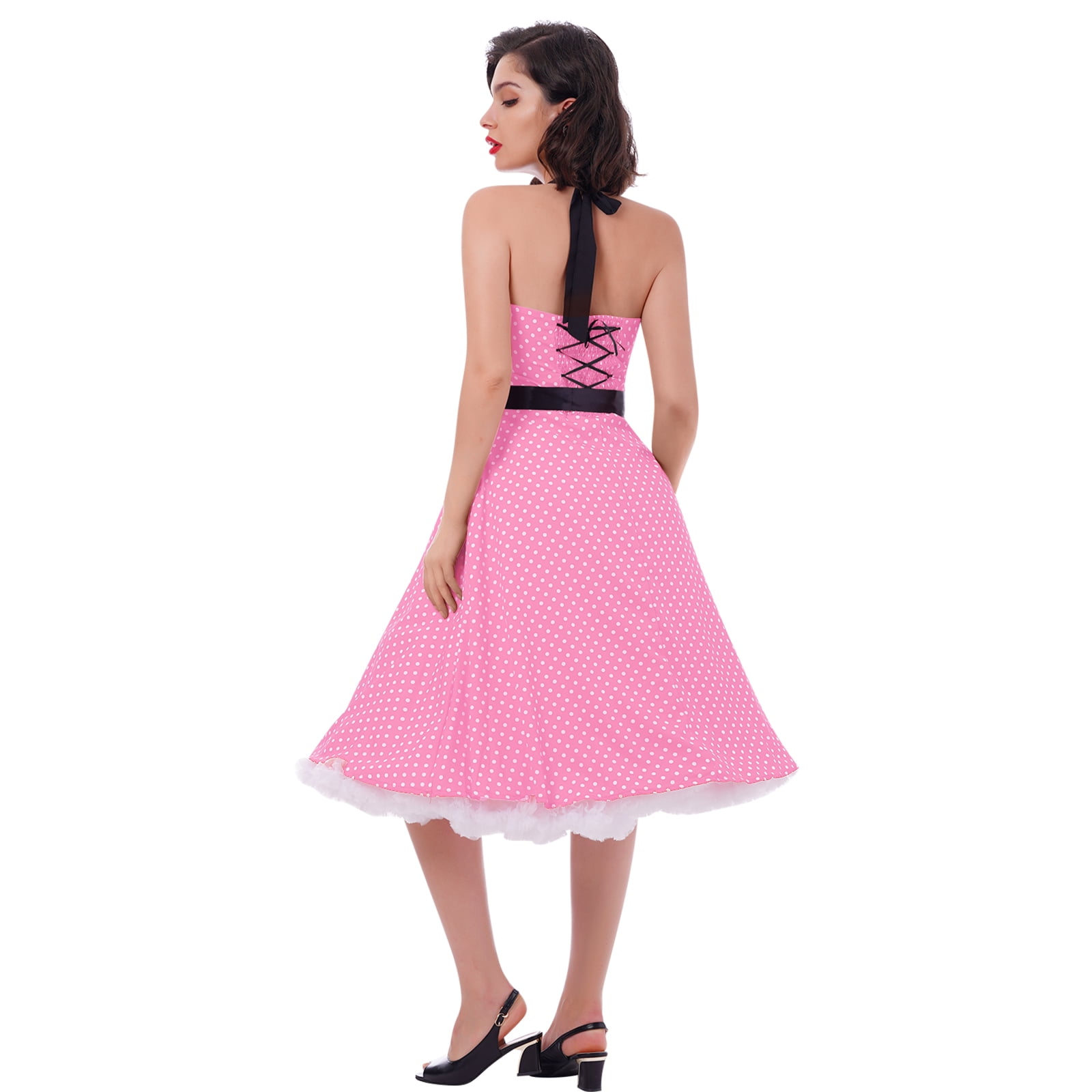 pink polka dot bridesmaid dresses Pink Poise Dress M / Almond
