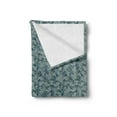 thumbnail image 2 of Paisley Soft Flannel Fleece Throw Blanket, Persian Culture Inspired Teardrop Shape with Curved Tip Motif Floral Design, Cozy Plush for Indoor and Outdoor Use, 70" x 90", Dark Blue Beige, by Ambesonne, 2 of 5