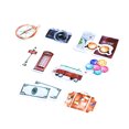 thumbnail image 1 of 46 unids/caja de pegatinas de papel de viaje para una persona, pegatinas decorativas para álbum de recortes DIY Likrtyny Libre de BPA, 1 of 9