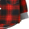 thumbnail image 4 of Toddler Boys Long Sleeve Winter Hooded Shirt Tops Coat Outwear For Babys Clothes Plaid Warm C 7 Years-8 Years, 4 of 5