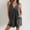 Grey, variant on Womens Casual Sleeveless Tie Front Denim Romper Overall Shorts Summer Jean Romper With Pocket Long Body Suits for Women Tube Top Romper Romper for Women