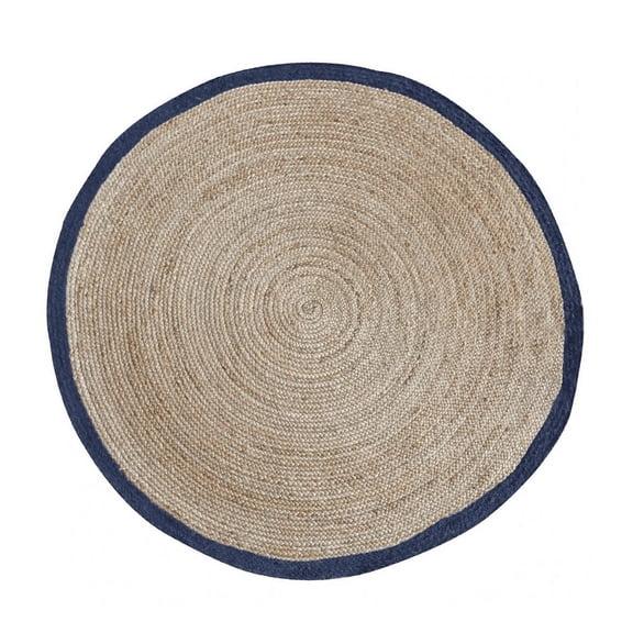 Jaipur Art And Craft braided 100x100 CM (3.33 x 3.33 Square feet)(39 x 39.00 Inch)Multicolor Round Jute AreaRug Carpet throw