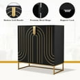 thumbnail image 5 of HLR 31.7" Kitchen Wood Accent Cabinet with 2 Doors, Buffet Sideboard  with Storage for Dining Room, Black, 5 of 7