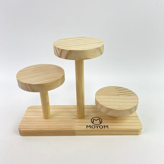 MOYOM wooden display stands,Wooden Display Stand Craft Display Stand Sunglasses Display Riser Stand Bracelet and Ring Jewelry Display Stand Display Rack Craft Show Tabletop Riser